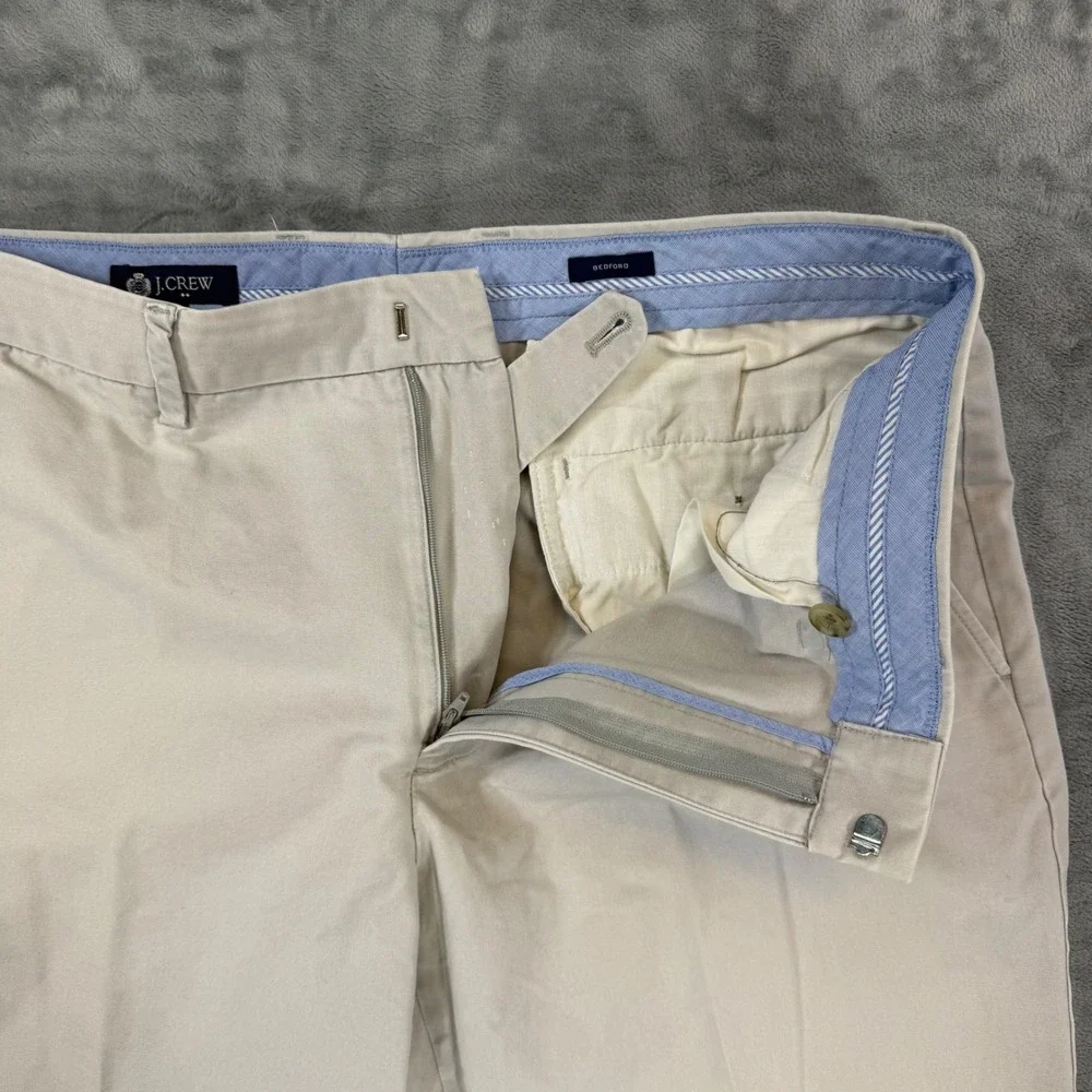 J.Crew Bedford Chino Pants Men's Size 36x32 Stone Beige Cotton